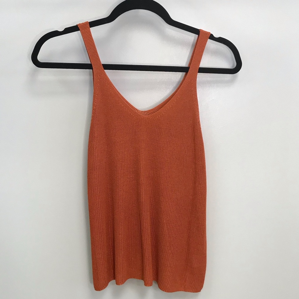 Orange sweater tank